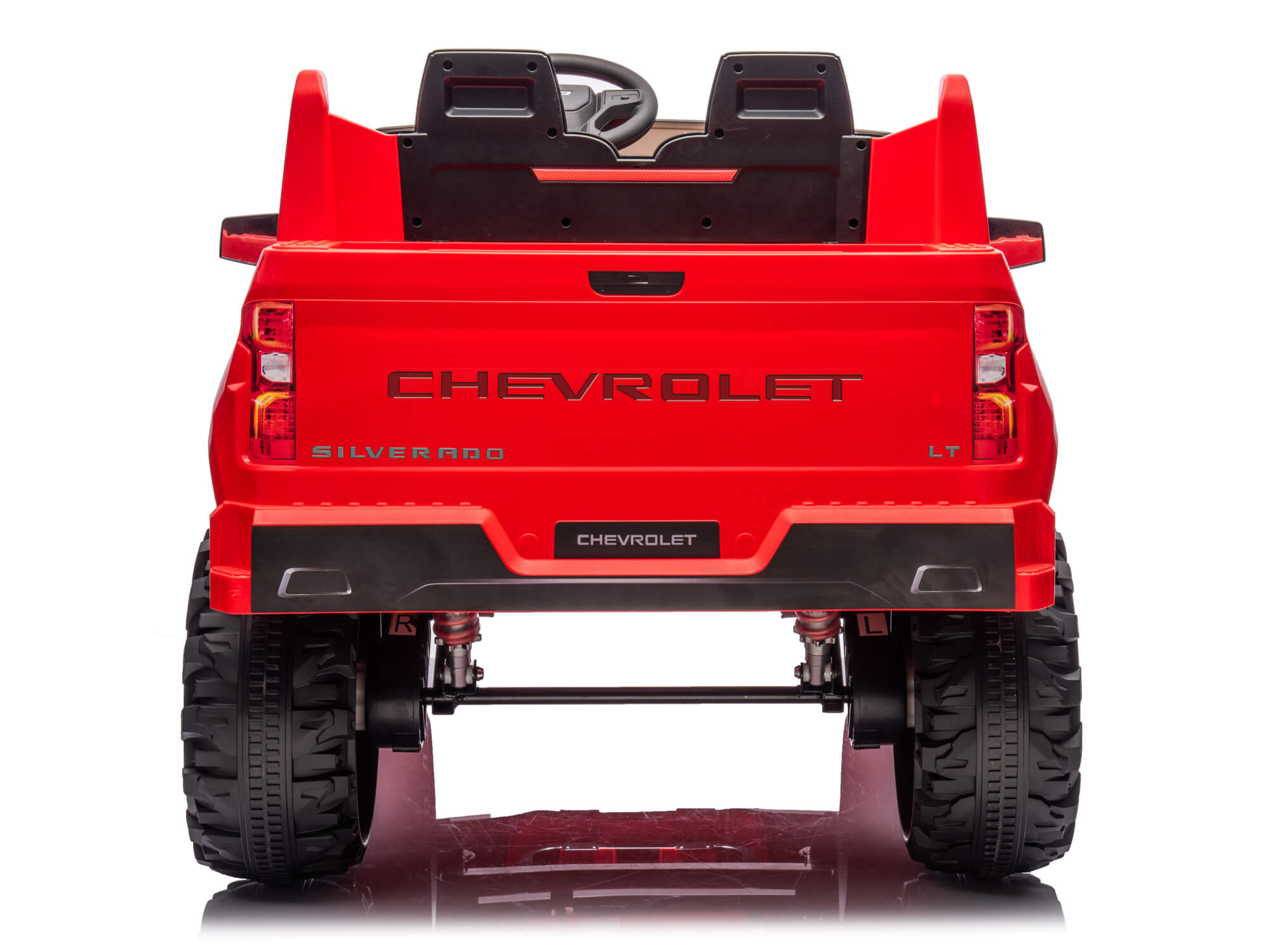 24V Chevrolet Silverado Ride on Truck for Kids with 2 Seats and Remote - Red