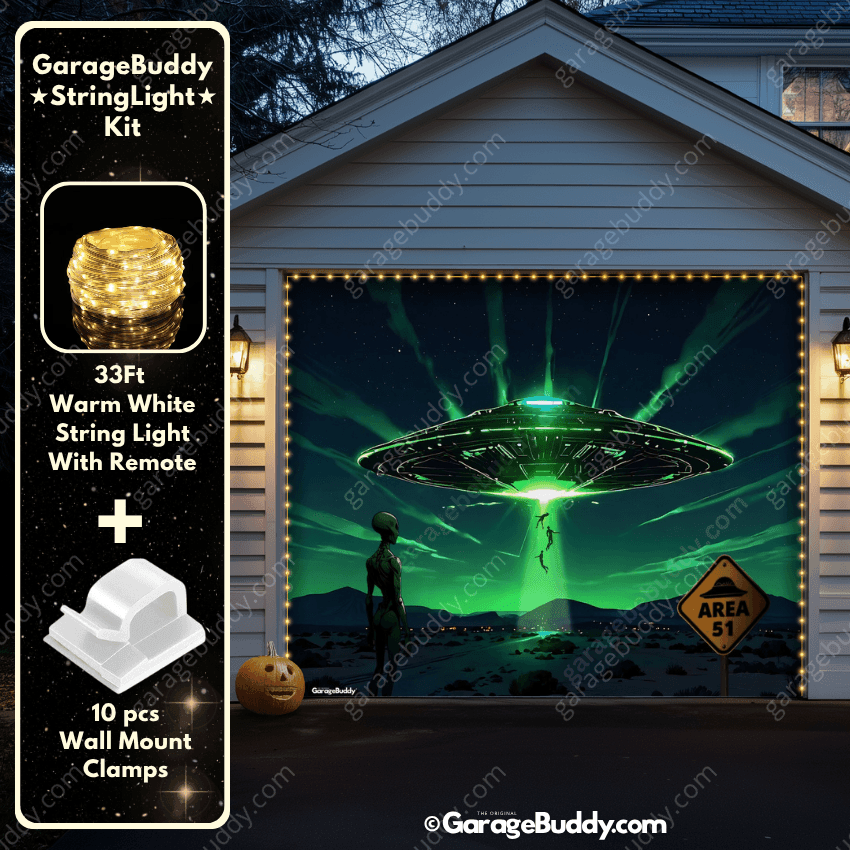 Alien Abduction | Halloween Garage Door Cover
