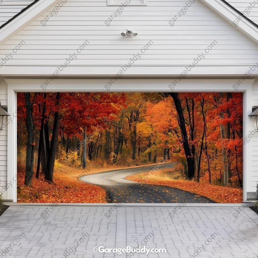 Autumn Road | Nature Garage Door Cover