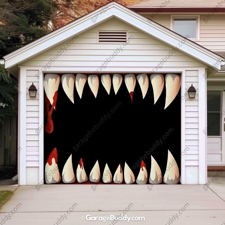 Monster Teeth | Halloween Garage Door Cover