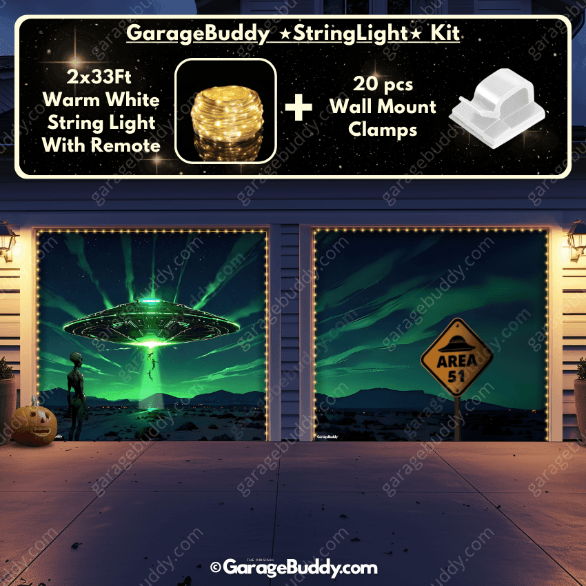 Alien Abduction | Halloween Garage Door Cover