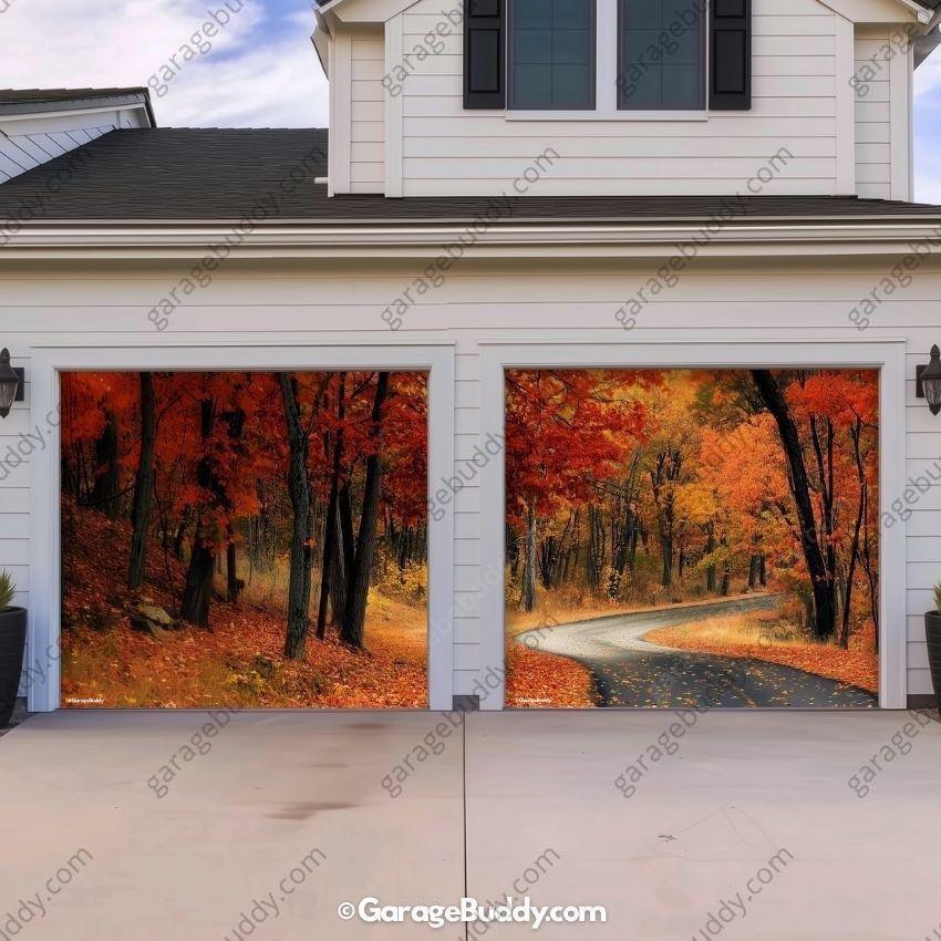 Autumn Road | Nature Garage Door Cover