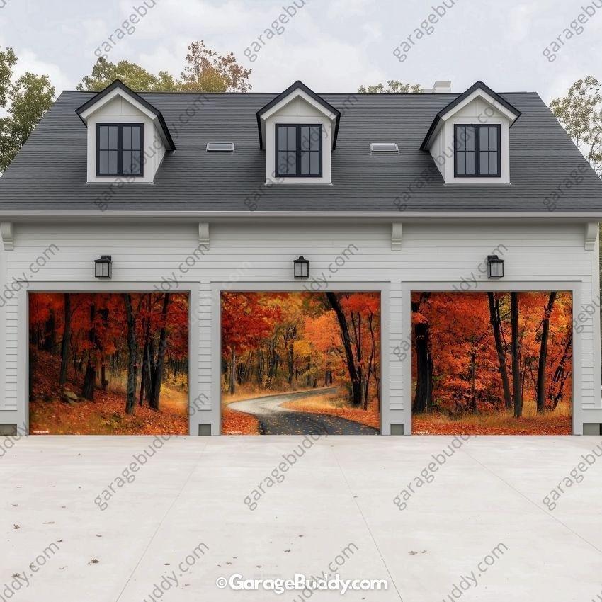 Autumn Road | Nature Garage Door Cover
