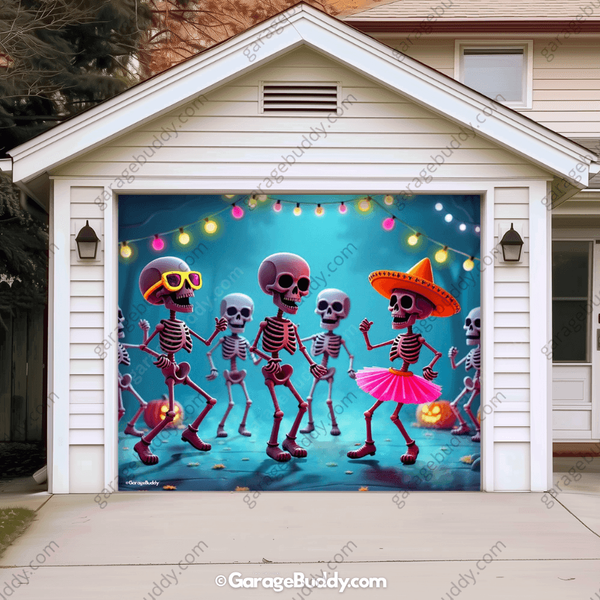 Boogie Bones (Glow) | Halloween Garage Door Cover