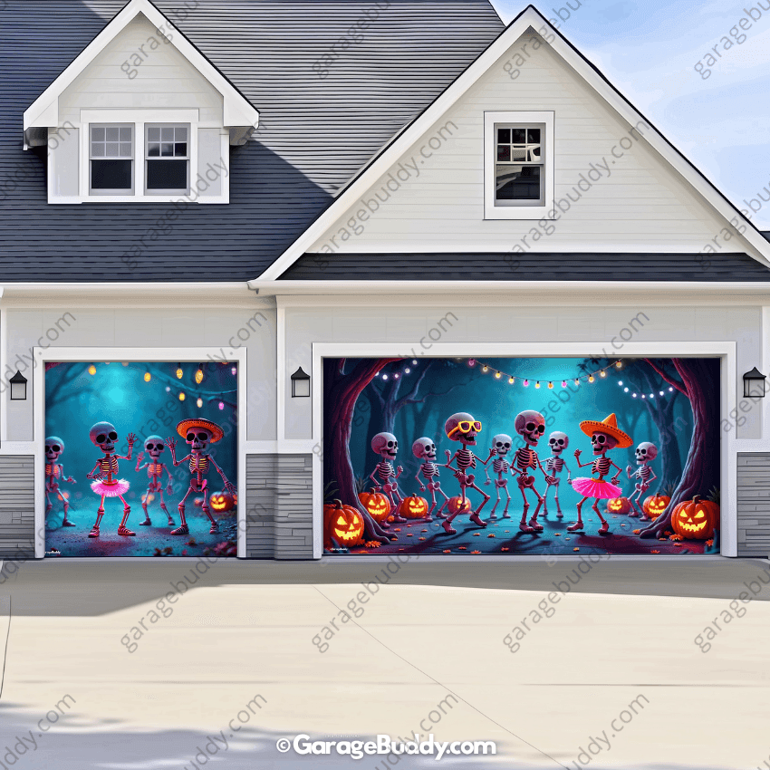 Boogie Bones | Halloween Garage Door Cover