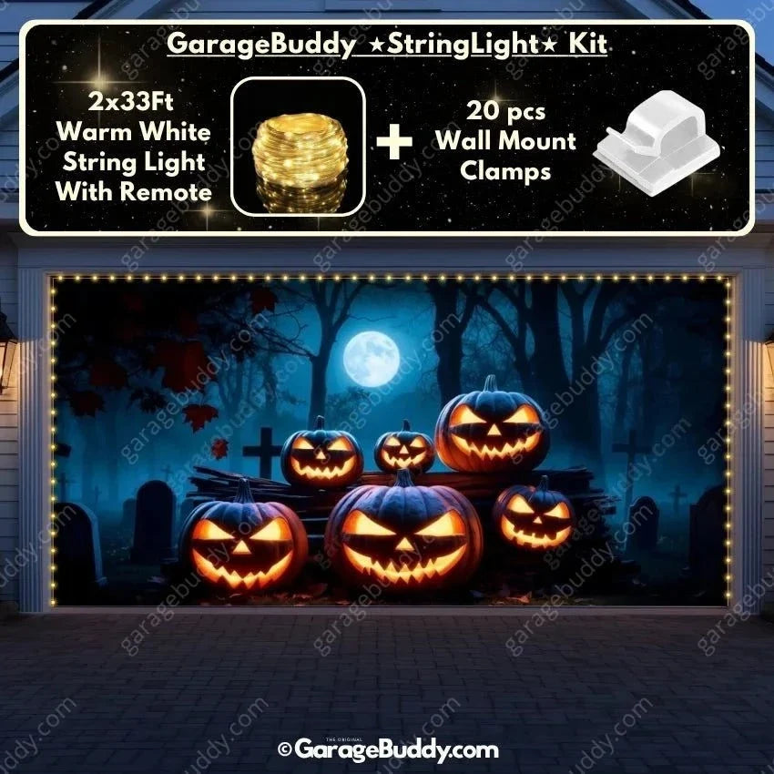 Cursed Pumpkins (Glow) | Halloween Garage Door Cover
