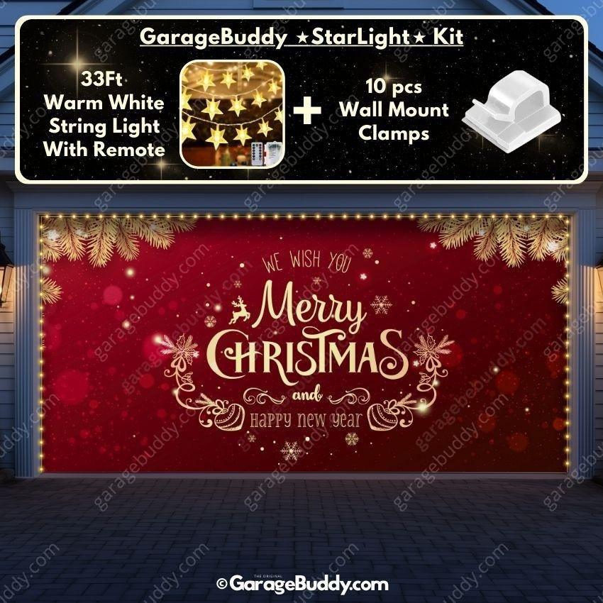 Merry Christmas B | Christmas Garage Door Cover