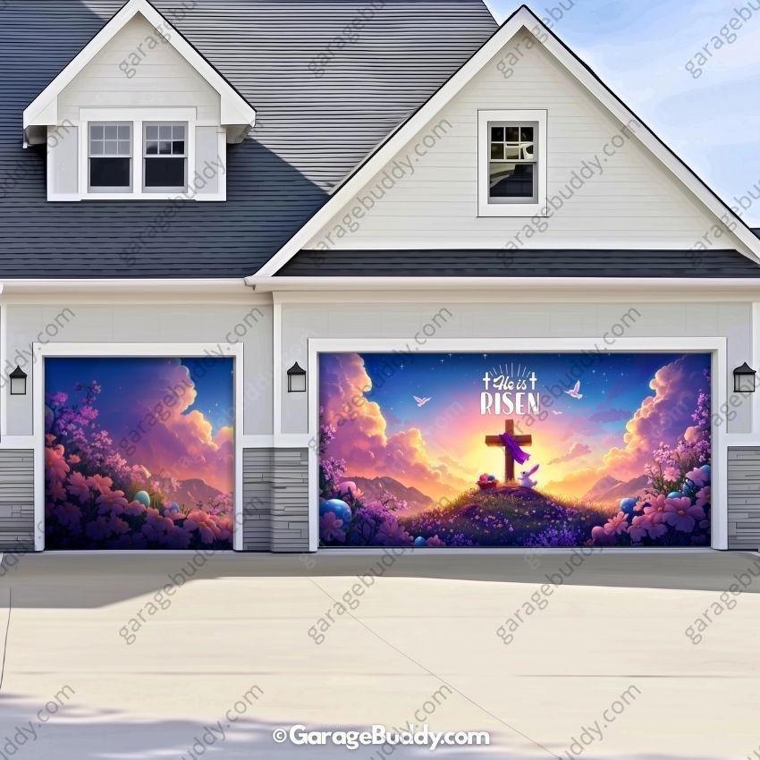 He Is Risen (Easter) | Festive Garage Door Cover