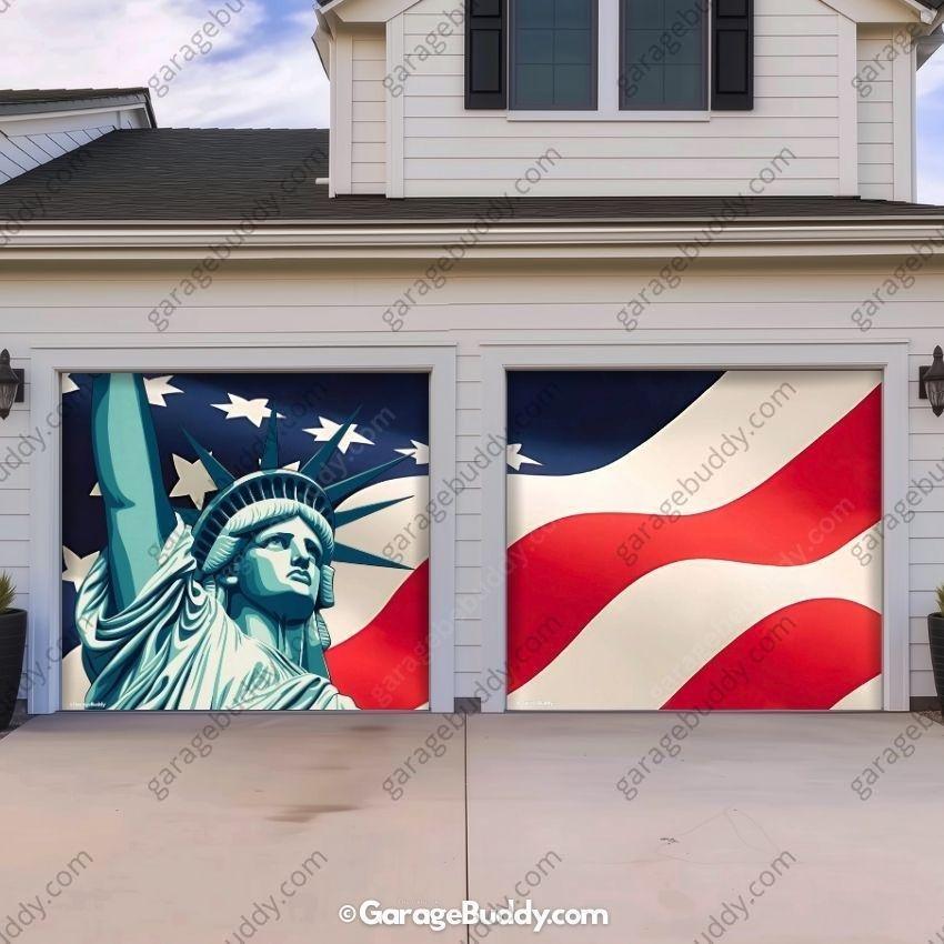 Liberty Stripes | Patriotic Garage Door Cover