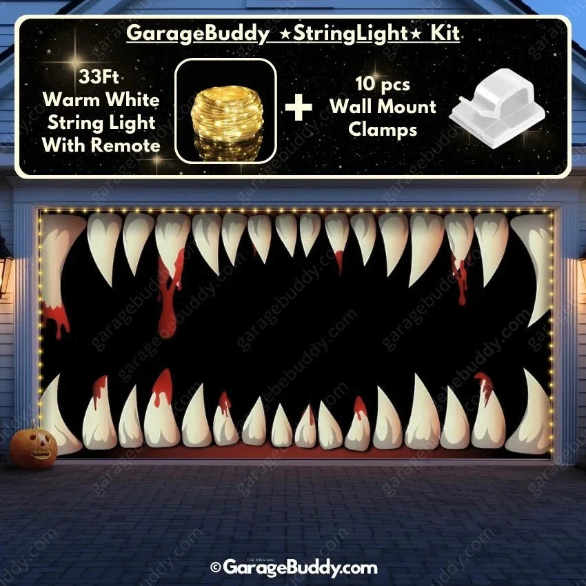 Monster Teeth | Halloween Garage Door Cover