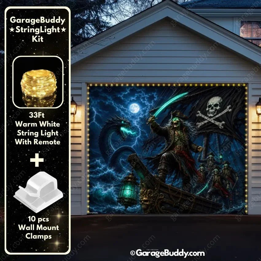 Phantom Pirates (Glow) | Halloween Garage Door Cover