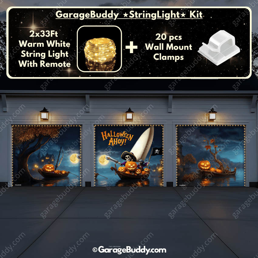 Pumpkin Pirates (Glow) | Halloween Garage Door Cover