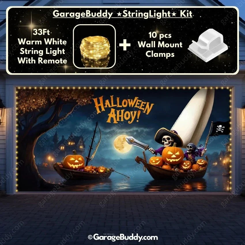 Pumpkin Pirates (Glow) | Halloween Garage Door Cover
