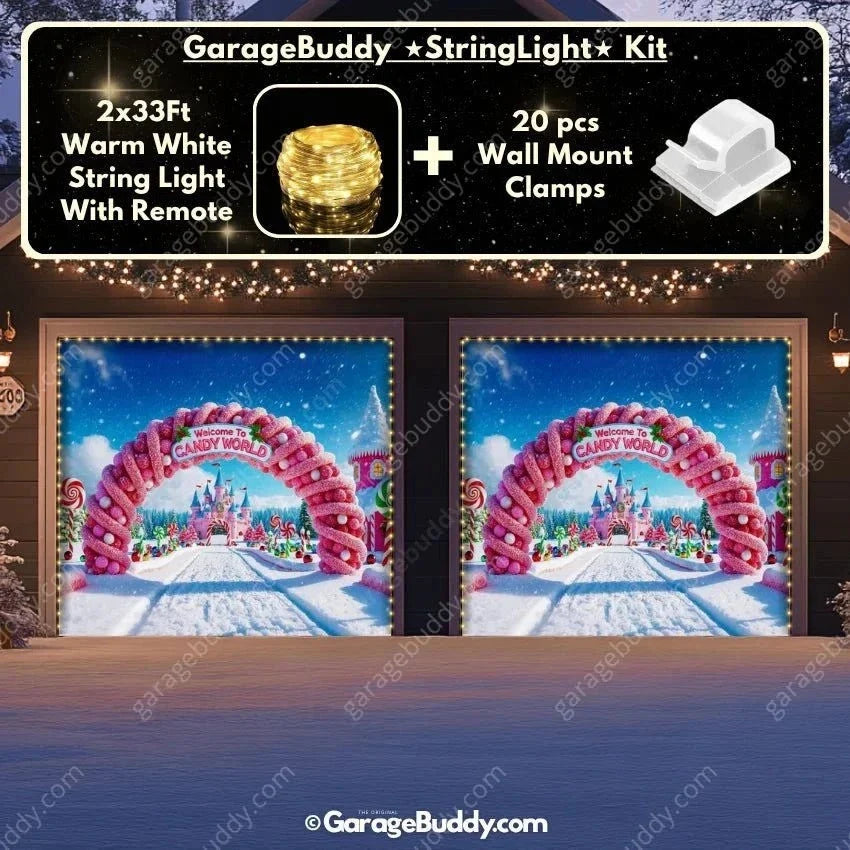 Candy World | Christmas Garage Door Cover