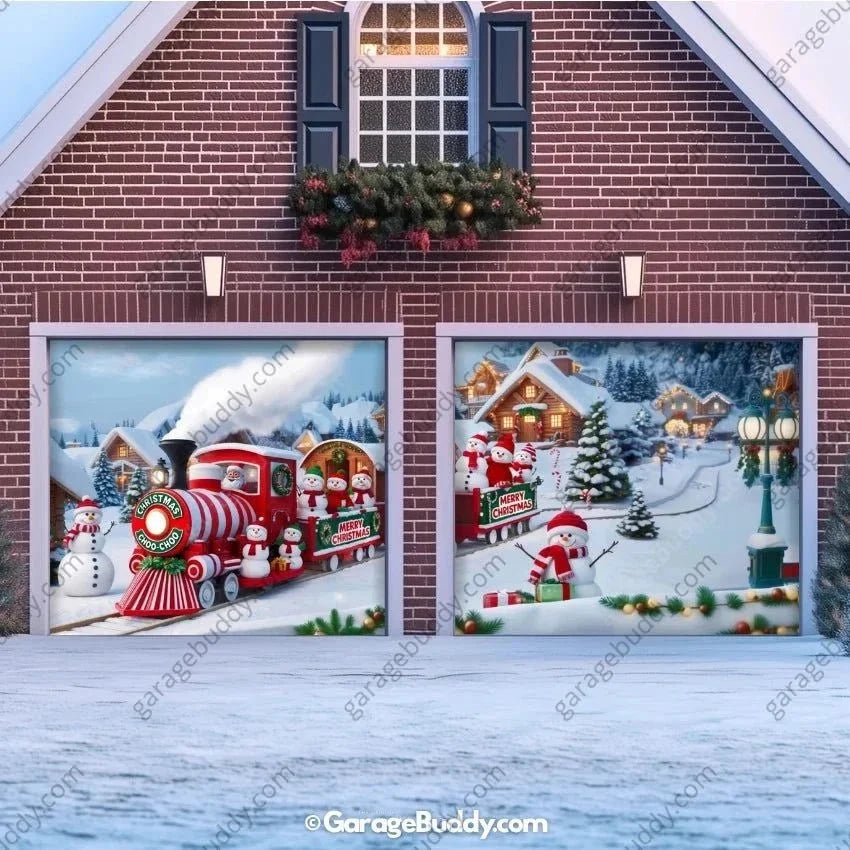 Christmas Choo-Choo | Christmas Garage Door Cover