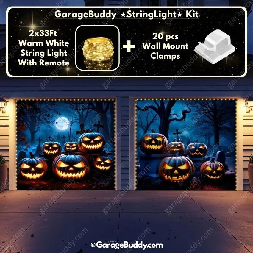 Cursed Pumpkins (Glow) | Halloween Garage Door Cover