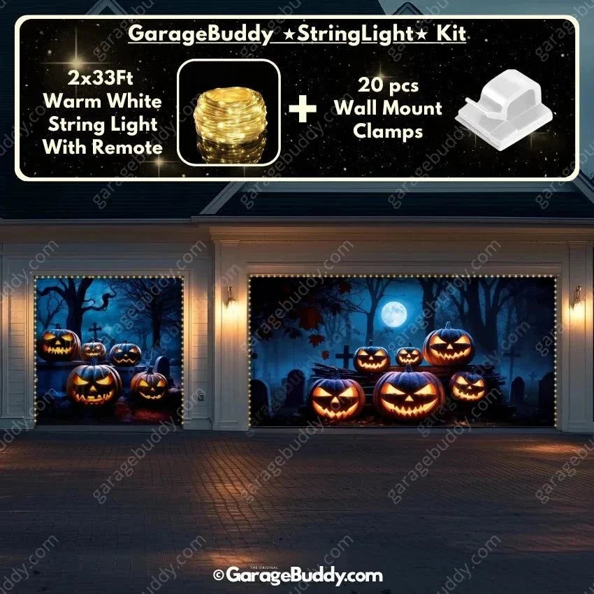 Cursed Pumpkins (Glow) | Halloween Garage Door Cover