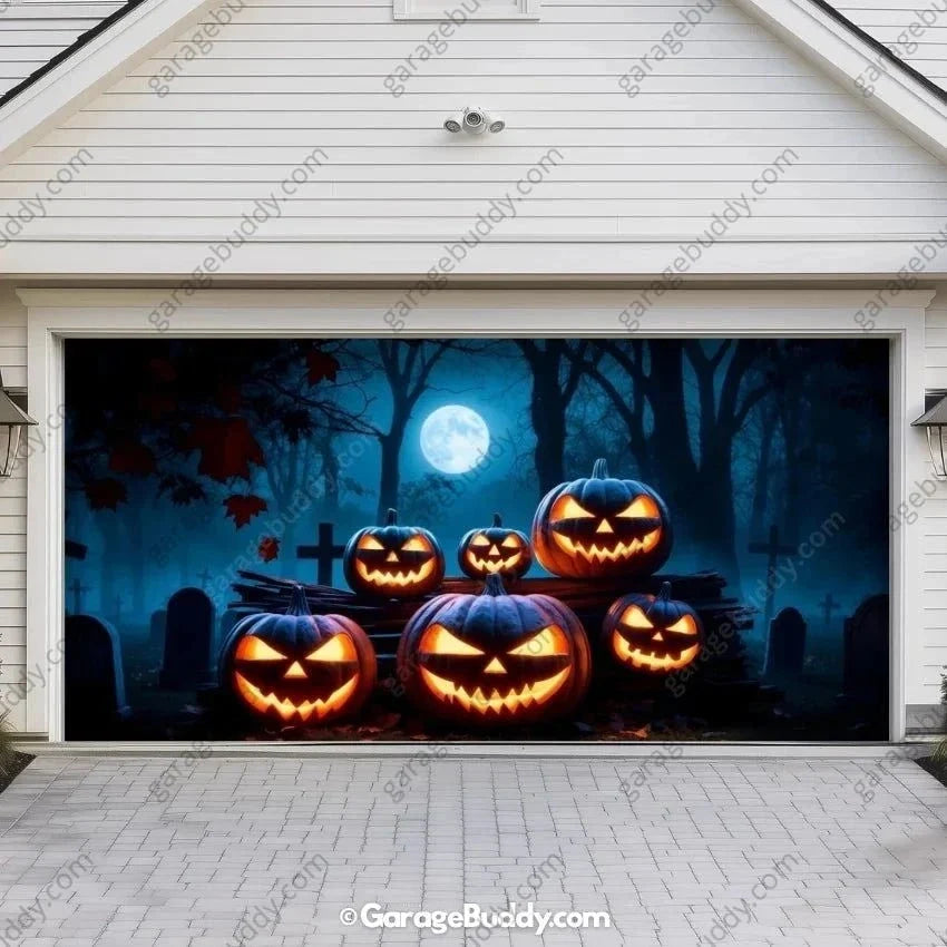Cursed Pumpkins (Glow) | Halloween Garage Door Cover