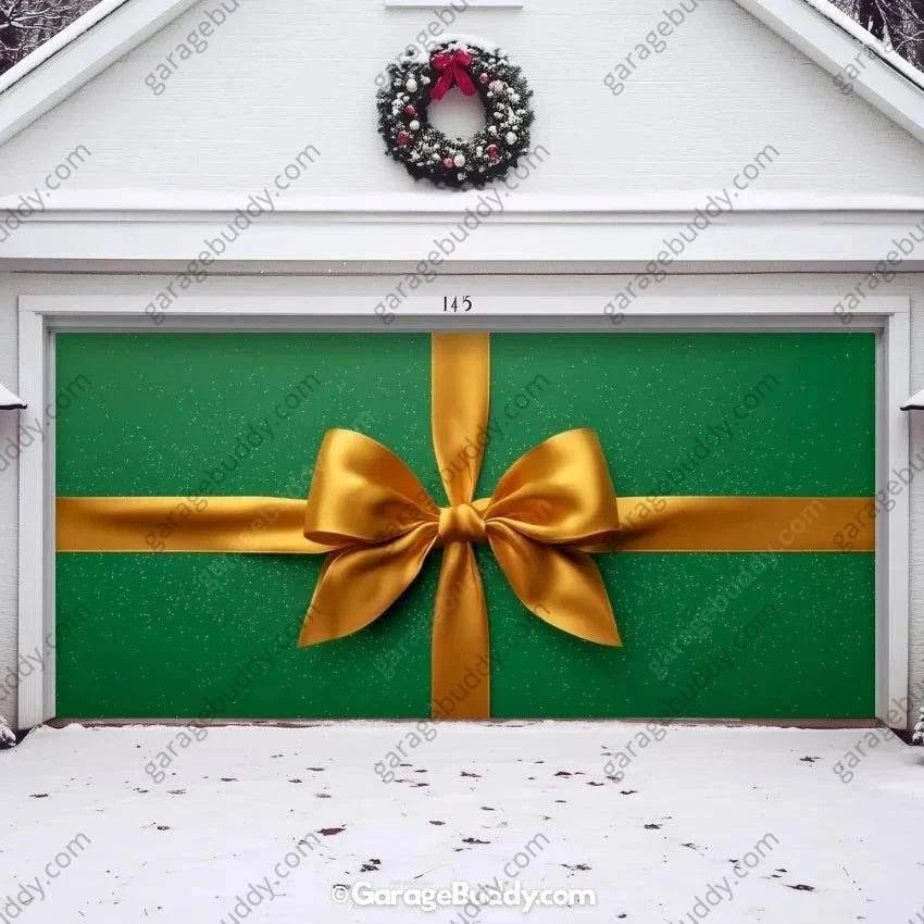 Gift Wrap (Green) | Christmas Garage Door Cover