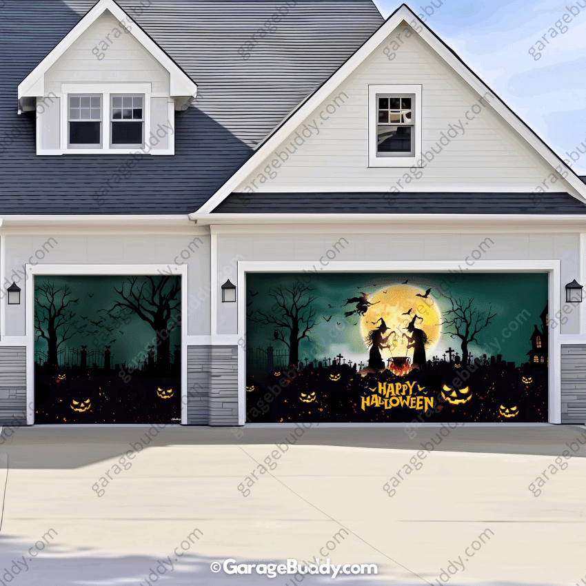 Graveyard Scene | Halloween Garage Door Cover