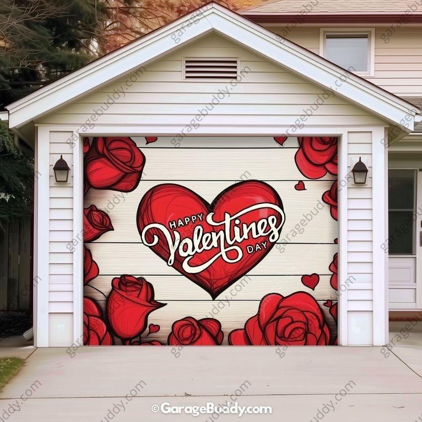 Valentine's Day (Roses) | Festive Garage Door Cover