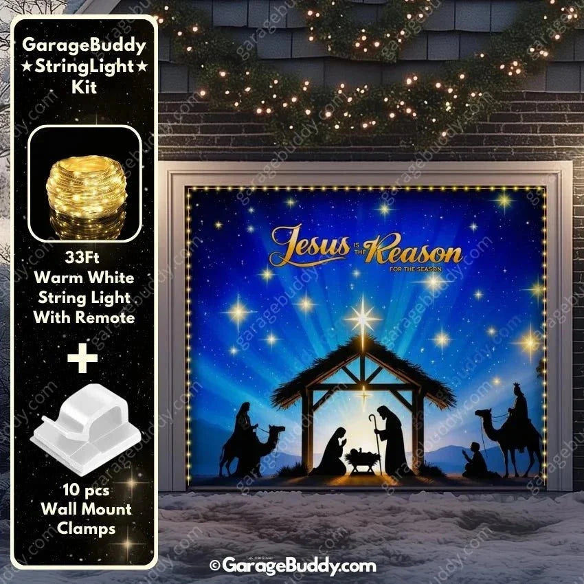 Jesus is the Reason (Glow) | Christmas Garage Door Cover