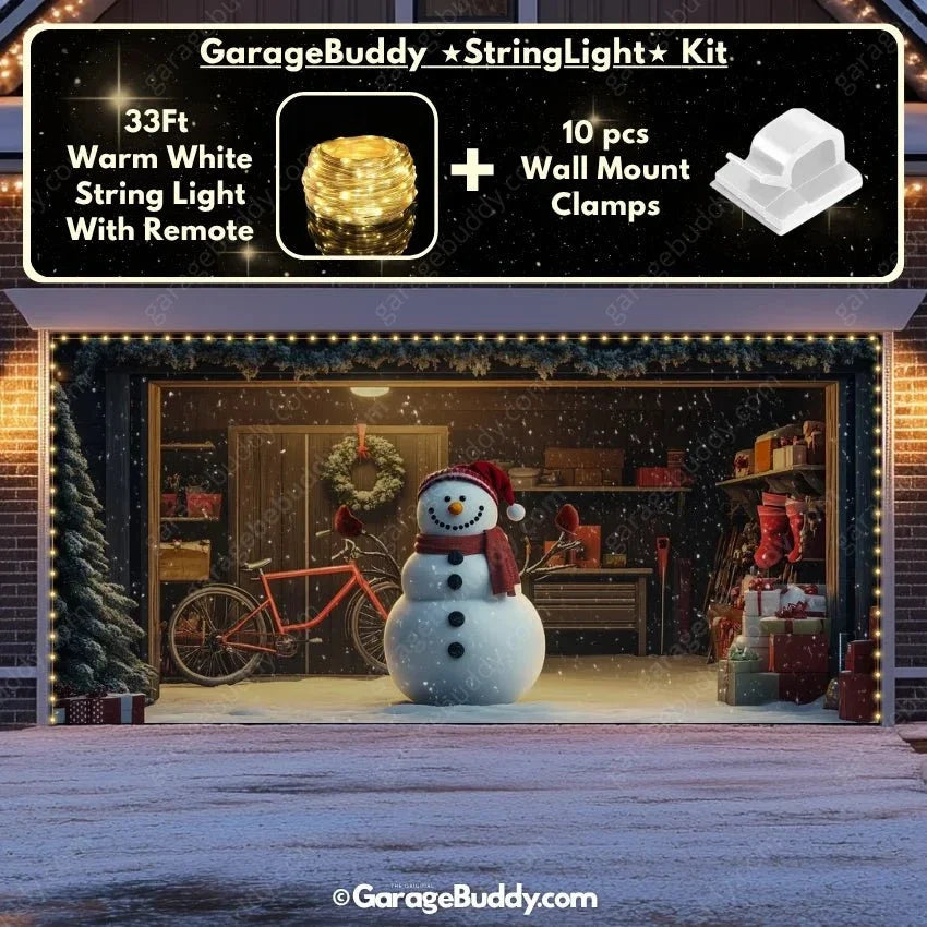 Snowy The Snowman | Christmas Garage Door Cover