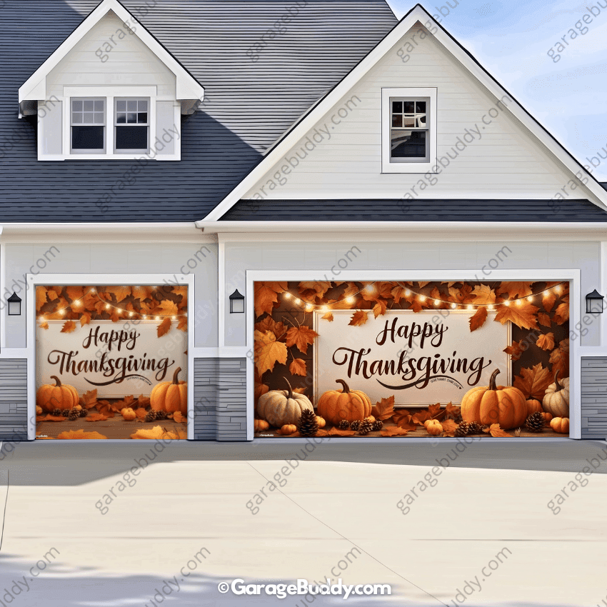 Happy Thanksgiving (B) | Festive Garage Door Cover