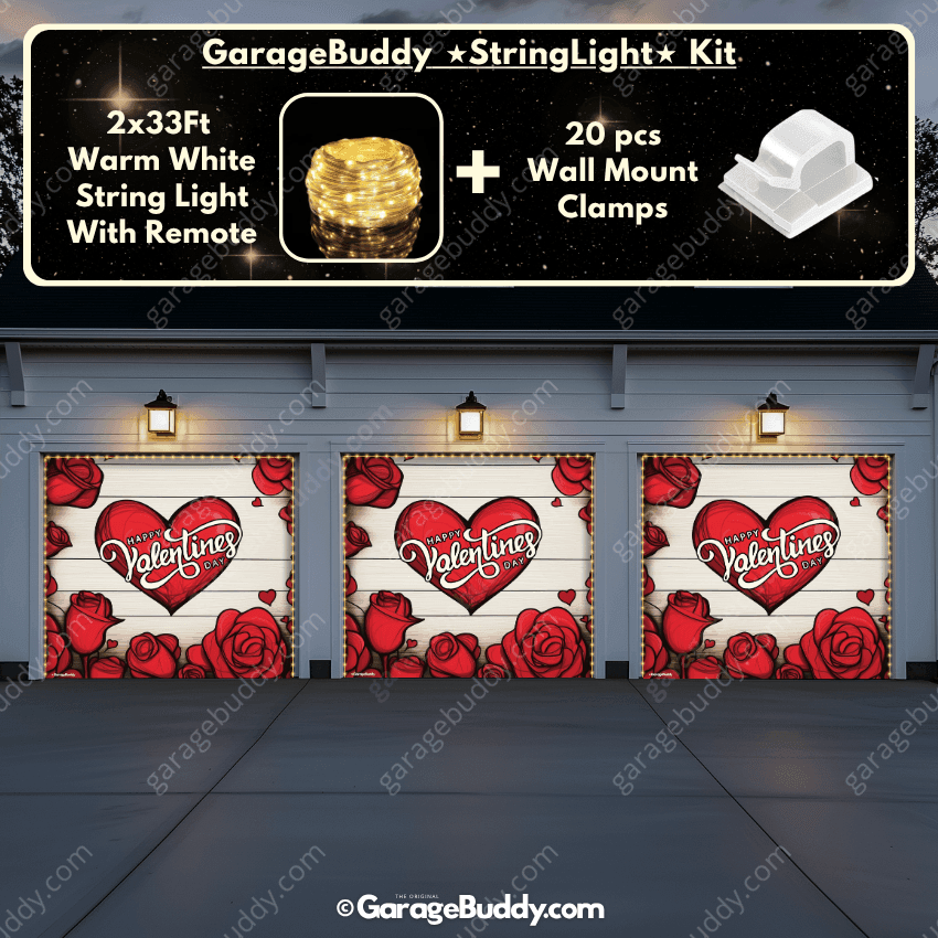 Valentine's Day (Roses) | Festive Garage Door Cover