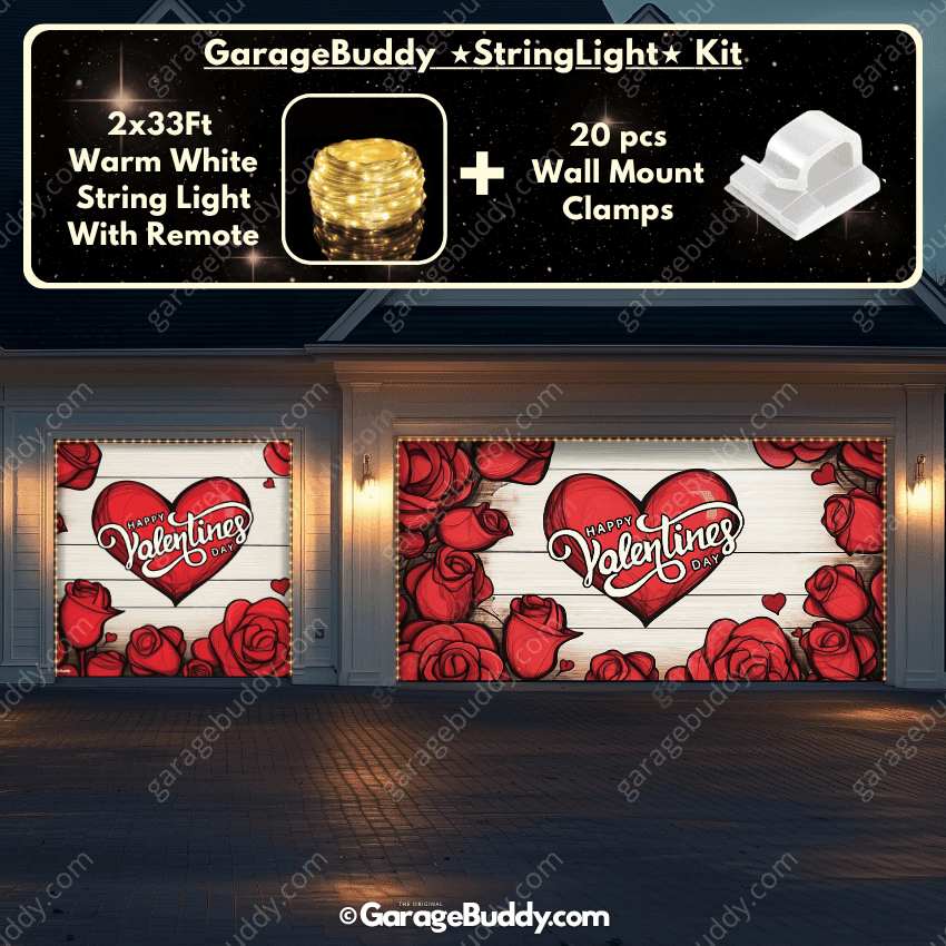 Valentine's Day (Roses) | Festive Garage Door Cover