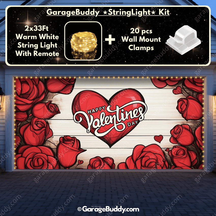 Valentine's Day (Roses) | Festive Garage Door Cover