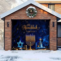 Happy Hanukkah (B) Festive Garage Door Cover