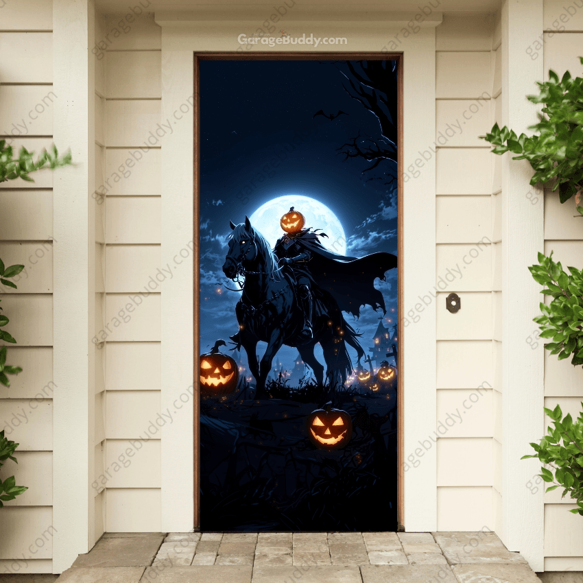 Headless Horseman | Halloween Front Door Cover