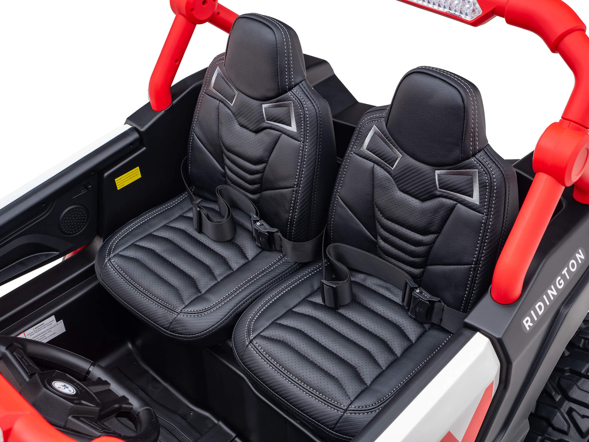 24V Ridington MAX-R All Terrain Ride-On Buggy with Remote - Red/White