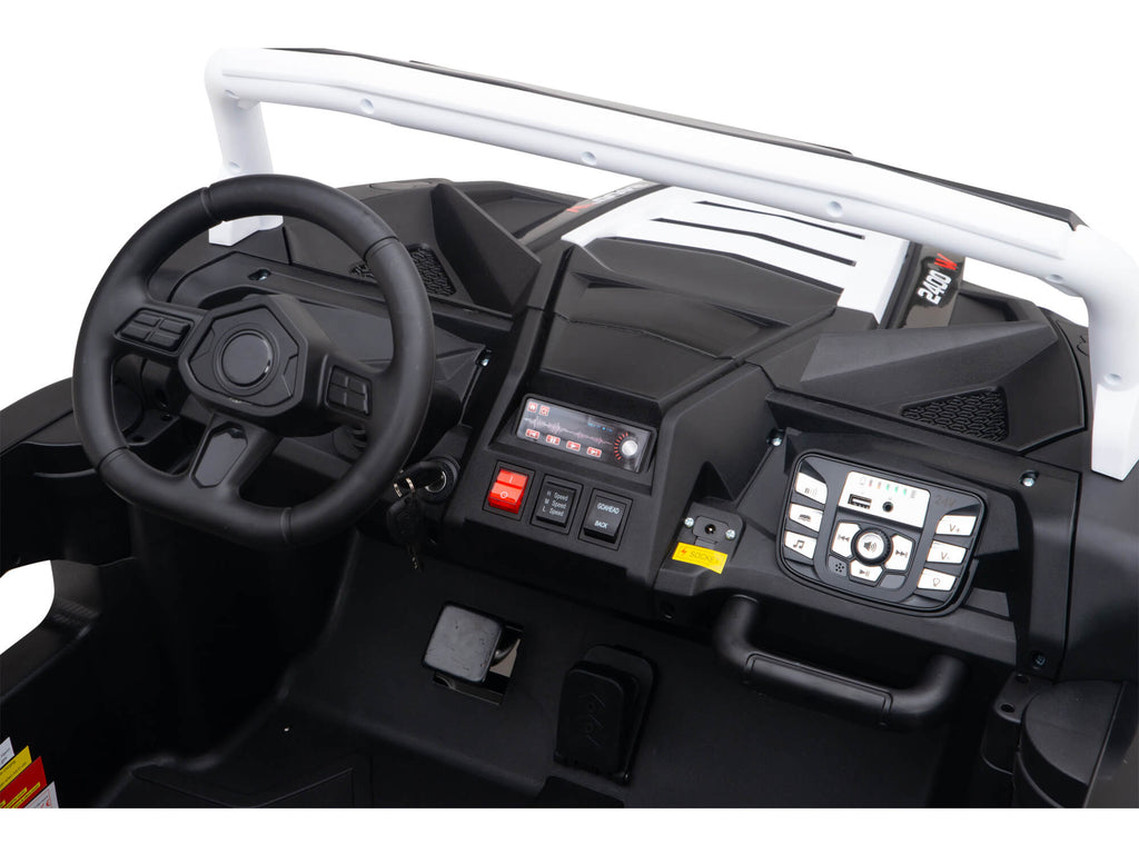24V TREKCAR Rayder Ride-On Buggy - White