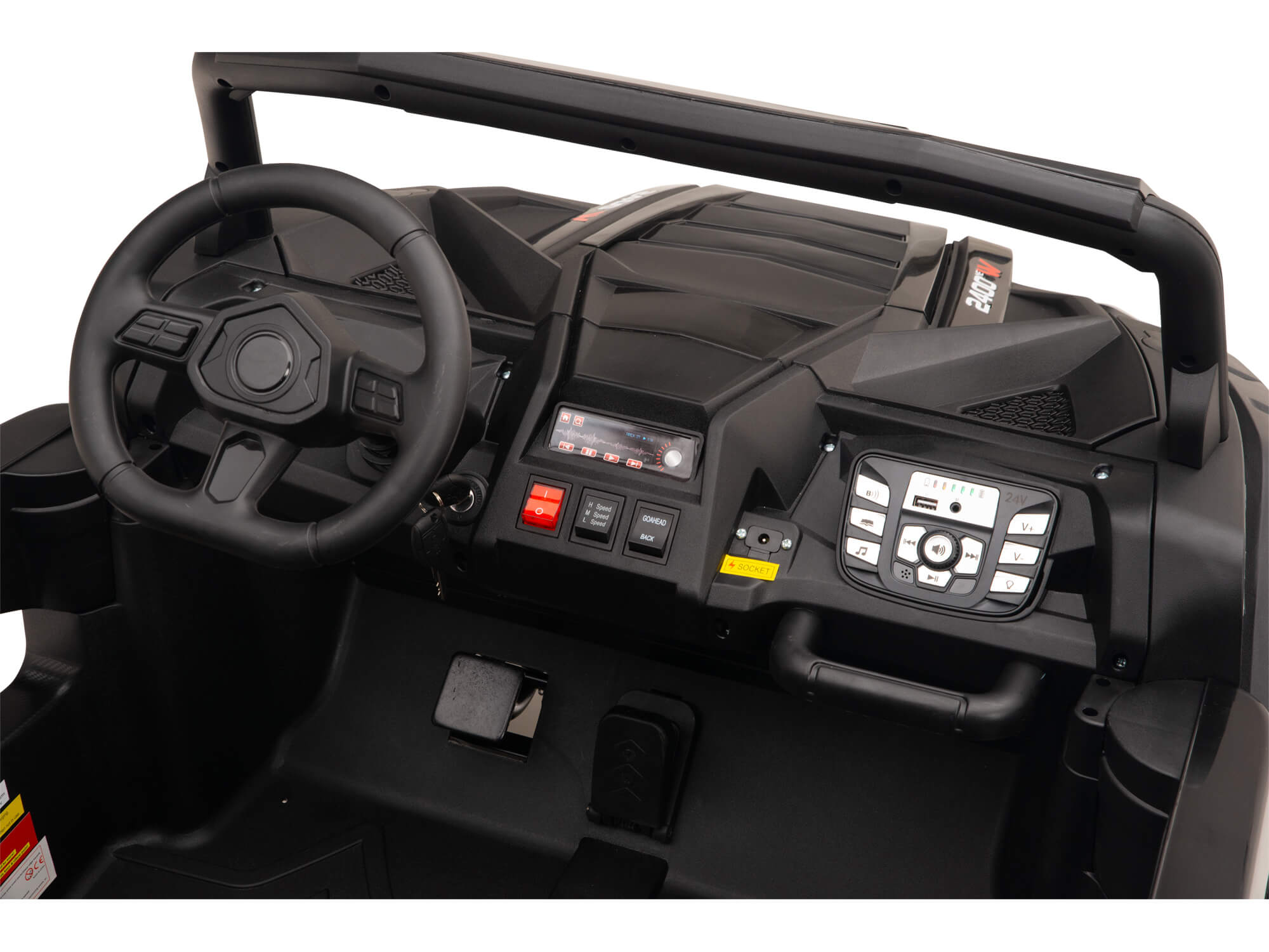 24V TREKCAR Rayder Ride-On Buggy - Black