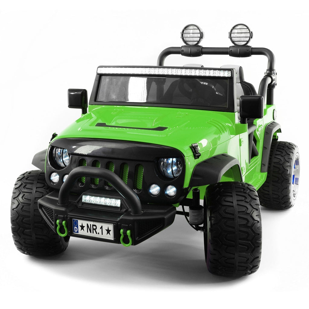 Trail Explorer 24V Kids Ride-On Car Truck with R/C Parental Remote | Green