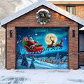Santa's Flight (Glow) | Christmas Garage Door Cover