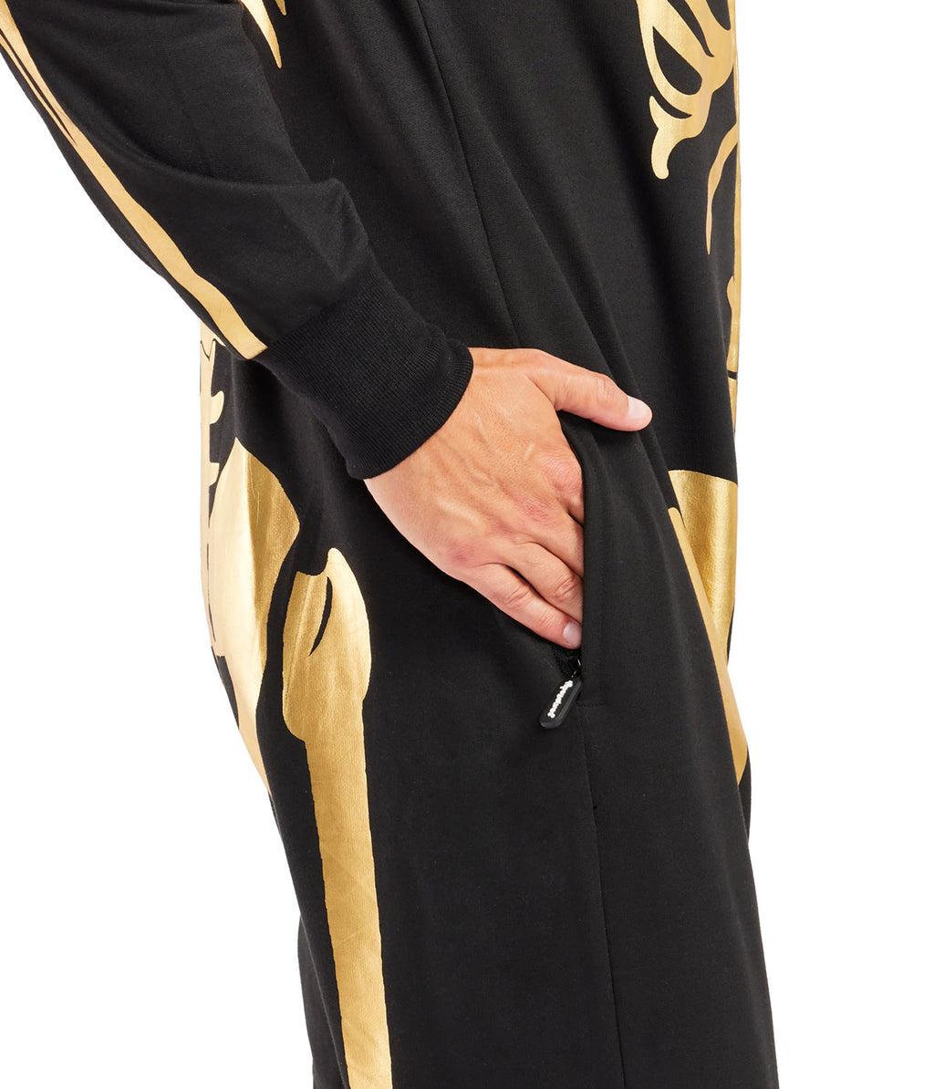 Men's Gold Skeleton Costume