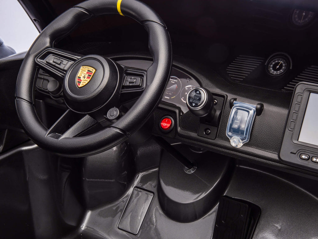 24V Porsche 911 GT3 Kids 2-Seater Ride On Car - Gray