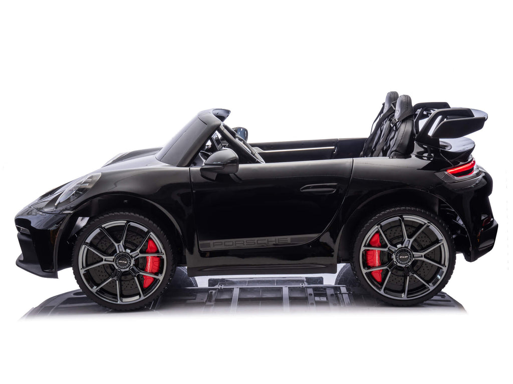 24V Porsche 911 GT3 Kids 2-Seater Ride On Car - Black