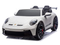 24V Porsche 911 GT3 Kids 2-Seater Ride On Car - White