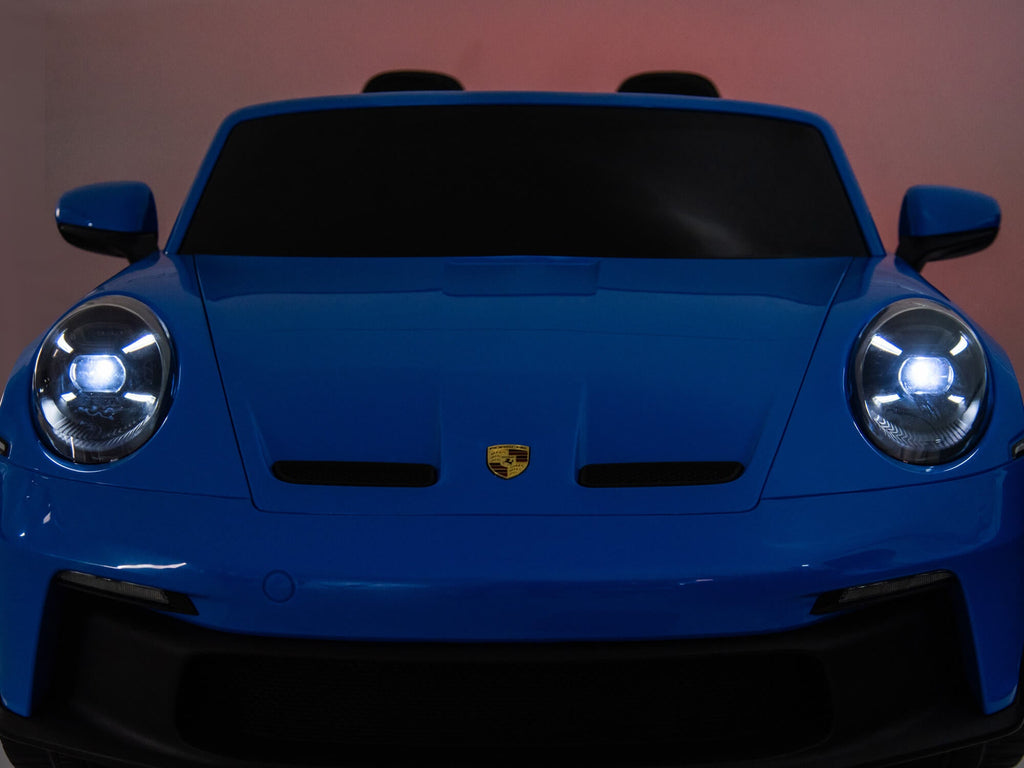 24V Porsche 911 GT3 Kids 2-Seater Ride On Car - Blue