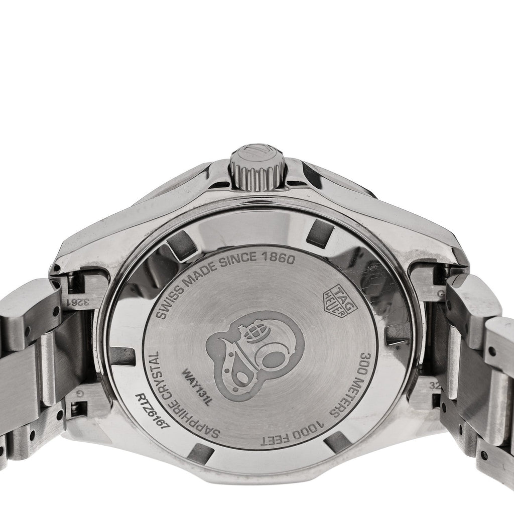 Stainless Steel Ceramic Diamond Blue Mother of Pearl 35mm Aquaracer Quartz Watch WAY131L