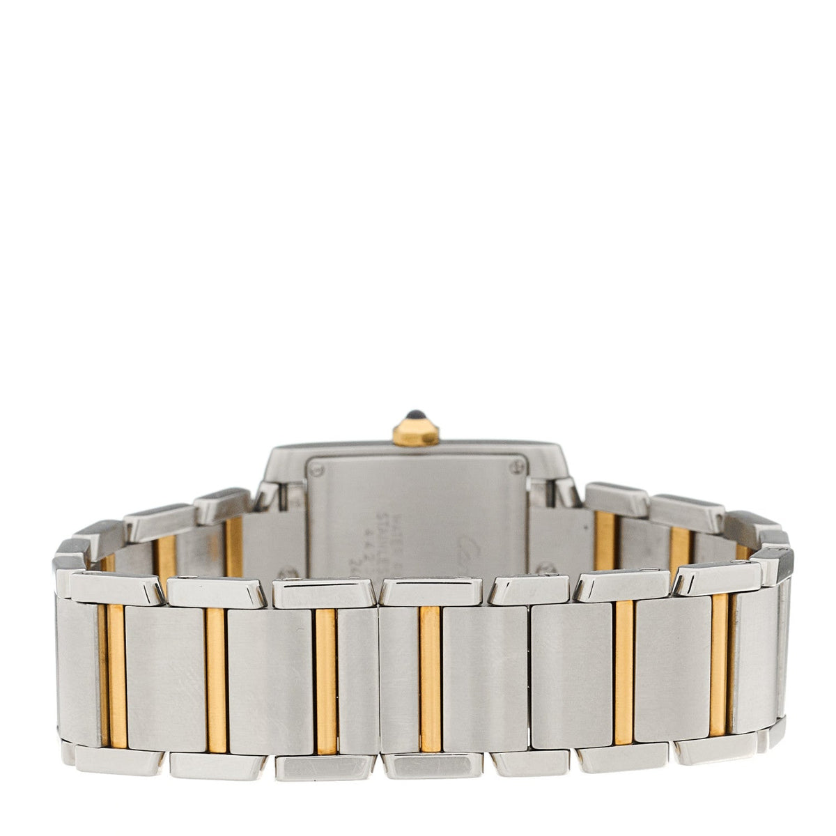 Stainless Steel 18K Yellow Gold 25mm Tank Francaise Quartz Watch