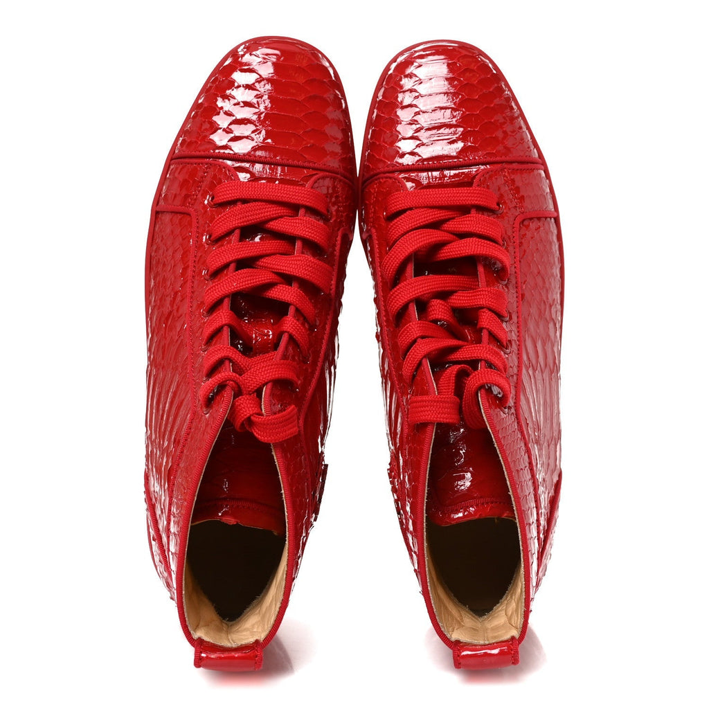 Patent Snakeskin Mens Louis Flat Sneakers 45.5 Rougissime