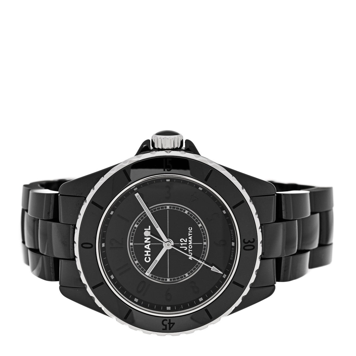 Stainless Steel Ceramic 38mm J12 Phantom Automatic Watch Black