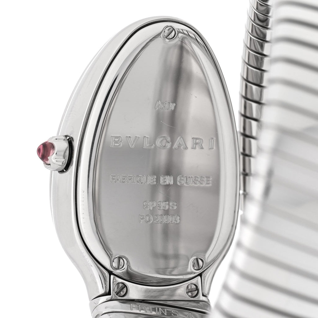 Stainless Steel 35mm Serpenti Tubogas Double Spiral Quartz Watch