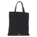 PRADA Tote Bag Nylon Leather Black Silver Auth am12735A