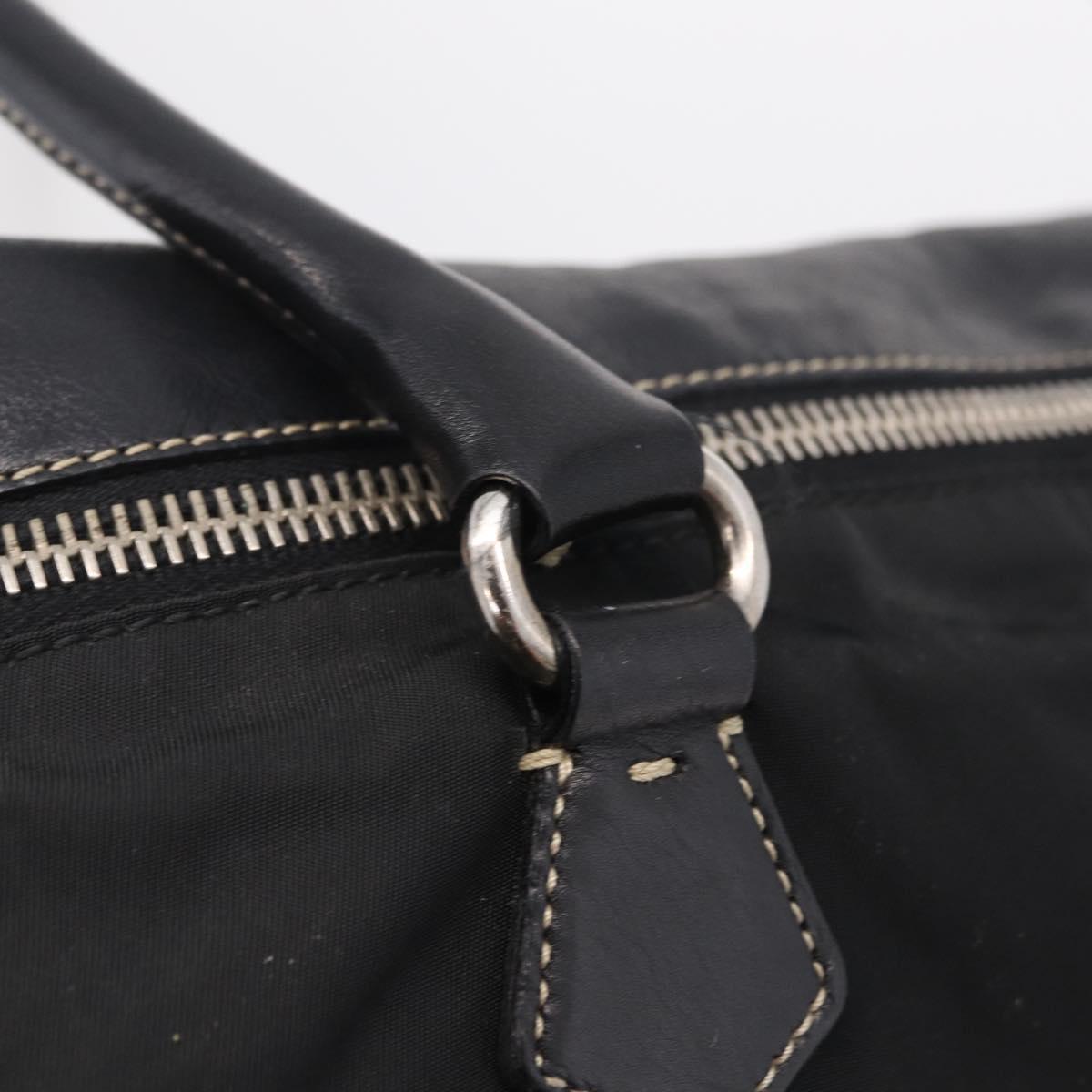 PRADA Tote Bag Nylon Black Silver BR1325 Auth am12835V